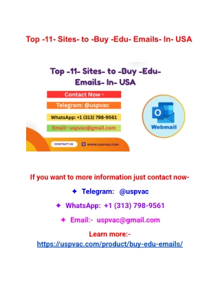 Top -10 Sites- to -Buy -Edu- Emails- In- USA