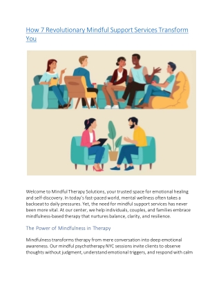 How 7 Revolutionary Mindful Support Services Transform You