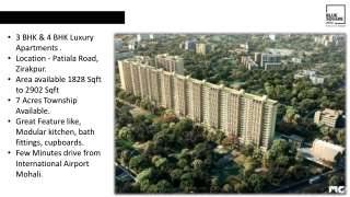 Ananta Aspire, 3 1 BHK Luxury apartment, Zirakpur