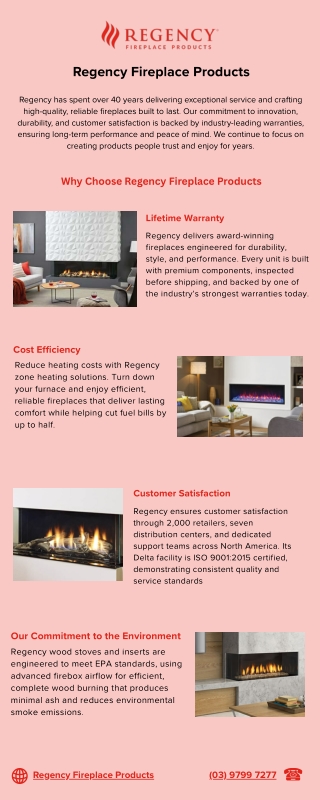 Why Choose Regency Fireplace Products