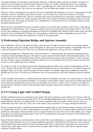 Top 7 Tools Used in Professional Auto Glass Repair