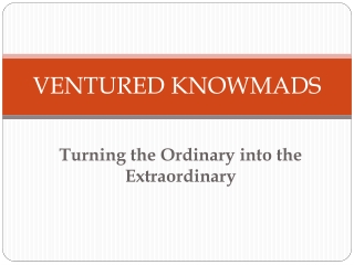 Ventured Knowmads