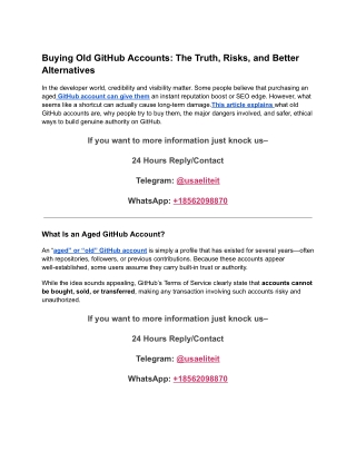 Best Buy Old GitHub Account Stores – 100% Compatible & Safe