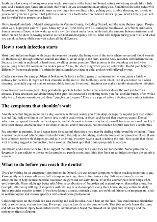 Tooth Infection Pain in Oxnard: Emergency Treatments and Prevention