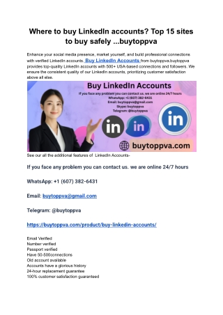 Where to buy LinkedIn accounts