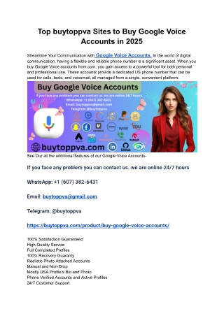 Top buytoppva Sites to Buy Google Voice Accounts in 2025