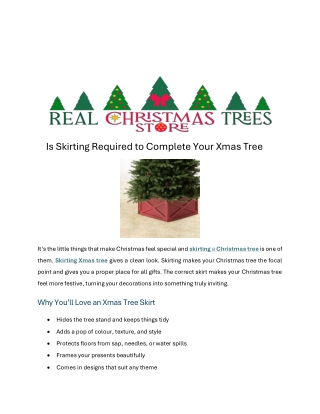Is Skirting Required to Complete Your Xmas Tree