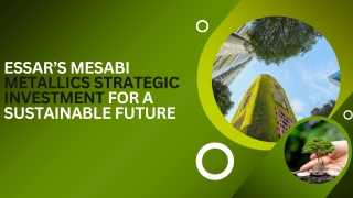 Essar’s Mesabi Metallics Strategic Investment for a Sustainable Future