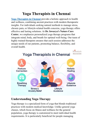 Yoga Therapists in Chennai