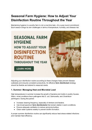 Seasonal Farm Hygiene_ How to Adjust Your Disinfection Routine Throughout the Year
