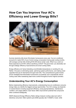 How Can You Improve Your AC’s Efficiency and Lower Energy Bills_