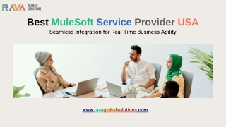 Best MuleSoft Service Provider USA – Expert Integration by RAVA Global Solution