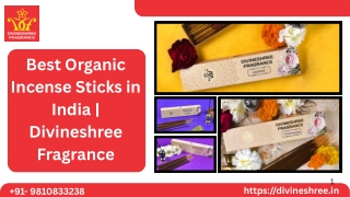 Best Organic Incense Sticks in India | Divineshree Fragrance