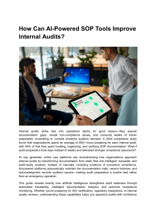 How Can AI-Powered SOP Tools Improve Internal Audits?