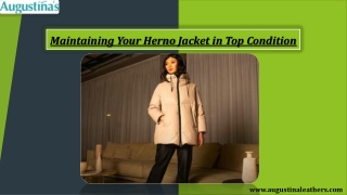 Maintaining Your Herno Jacket in Top Condition