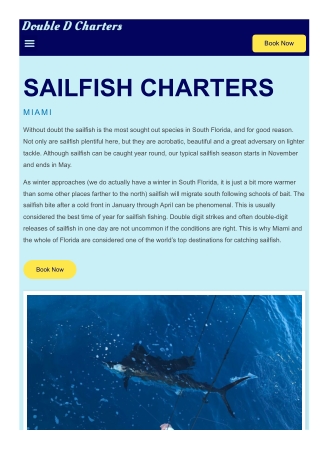 South Florida sailfish charters