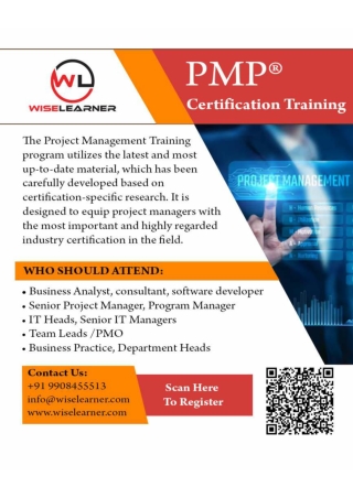 Get Certified. Get Noticed. Get Ahead – PMP® Training by WiseLearner