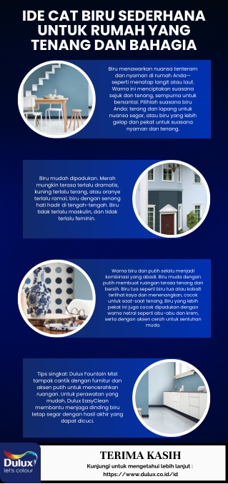Ide Cat Biru Sederhana untuk Rumah yang Tenang dan Bahagia