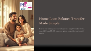 Balance Transfer Loan – INR Plus - Lower Your EMI Increase Your Savings
