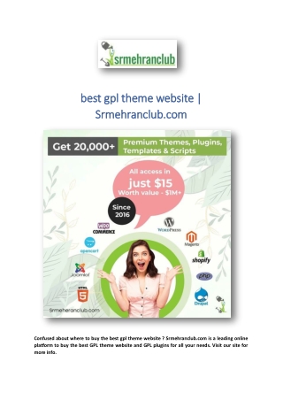 best gpl theme website | Srmehranclub.com