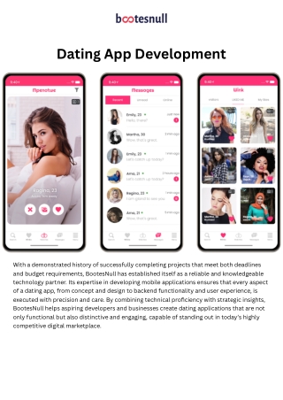 Dating App Development By Bootesnull