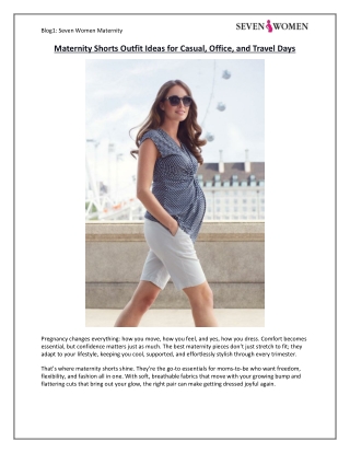 Maternity Shorts Outfit Ideas for Casual, Office, and Travel Days