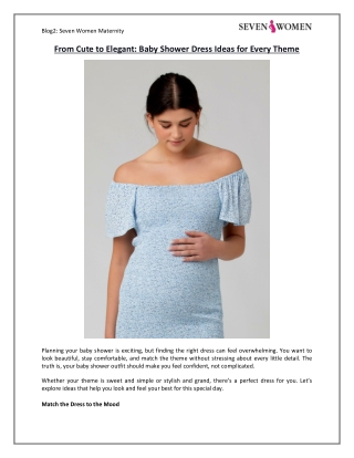 From Cute to Elegant: Baby Shower Dress Ideas for Every Theme