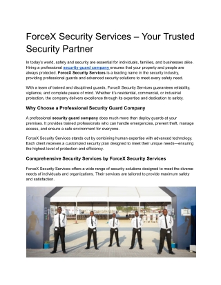 Security Guard Company