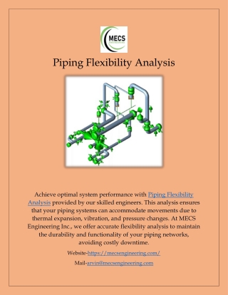 Expert Piping Flexibility Analysis for Optimal Performance