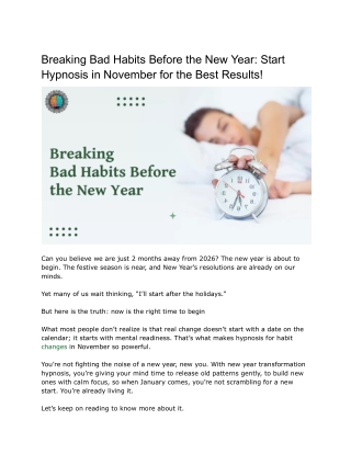 Breaking Bad Habits Before the New Year_ Why Start Hypnosis in November