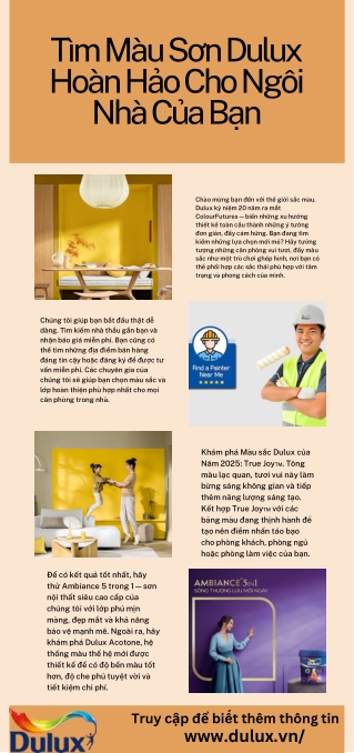 Tìm Màu Sơn Dulux Hoàn Hảo Cho Ngôi Nhà Của Bạn