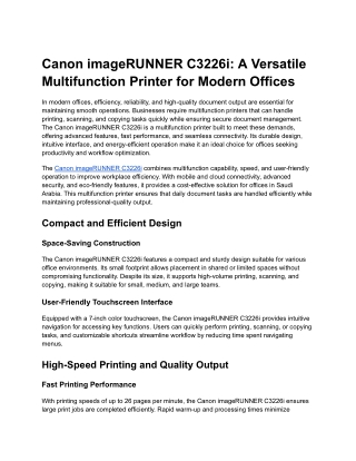 Canon imageRUNNER C3226i
