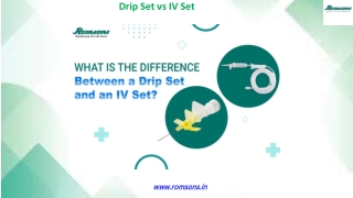 Drip Set vs IV Set