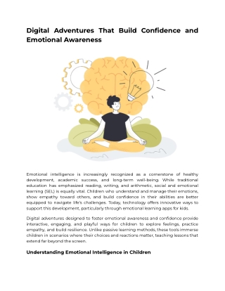 Digital Adventures That Build Confidence and Emotional Awareness - ChomChom