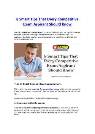8-smart-tips-that-every-competitive-exam-aspirant-should-know