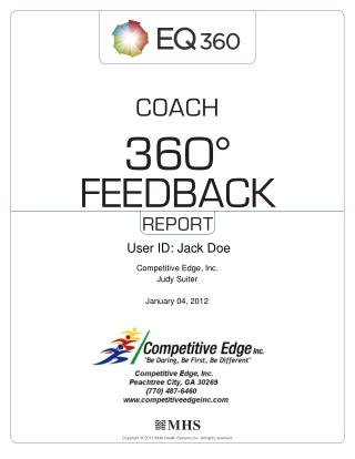 EQ 360 Sample Coach Report