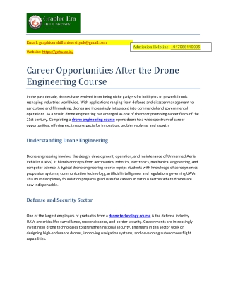 Career Opportunities After the Drone Engineering Course