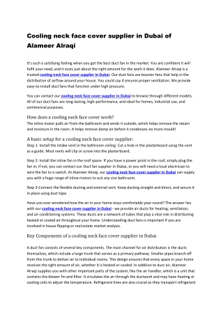 Cooling neck face cover supplier in Dubai of Alameer Alraqi