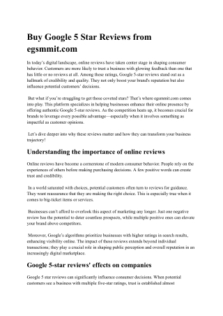 Buy Google 5 Star Reviews