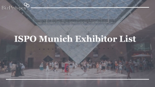 ISPO Munich Exhibitor List