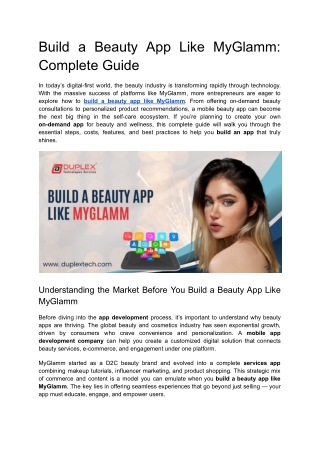 Build a Beauty App Like MyGlamm_ Complete Guide