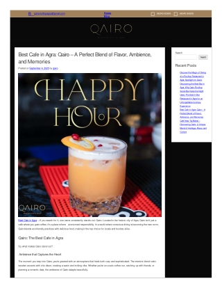 Best Cafe For Couples In Agra - Qairo Agra