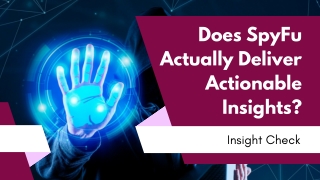 Does SpyFu Actually Deliver Actionable Insights?