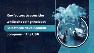 Key factors to consider while choosing the best Salesforce development company in the USA