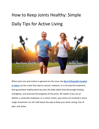 How to Keep Joints Healthy_ Simple Daily Tips for Active Living
