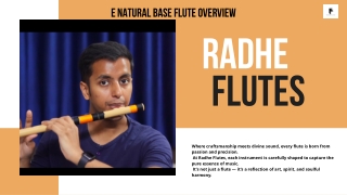 The Melody of Depth – E Natural Base Flute by Radhe Flutes