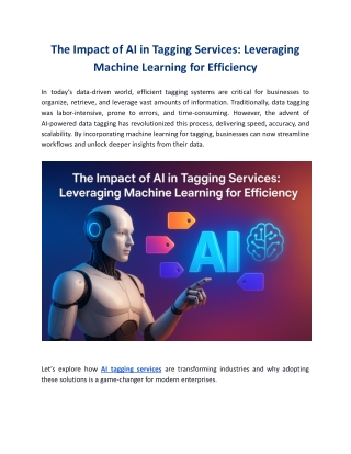 The Impact of AI in Tagging Services: Leveraging Machine Learning for Efficiency