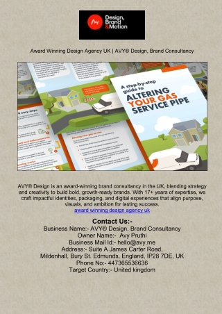 Award Winning Design Agency UK | AVY® Design, Brand Consultancy