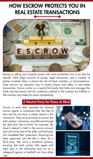 How Escrow Protects You in Real Estate Transactions