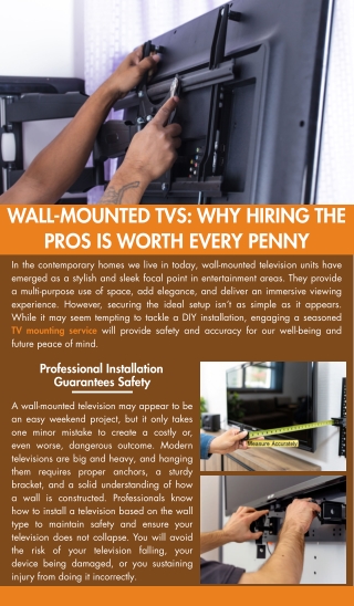 Wall-Mounted TVs: Why Hiring the Pros is Worth Every Penny